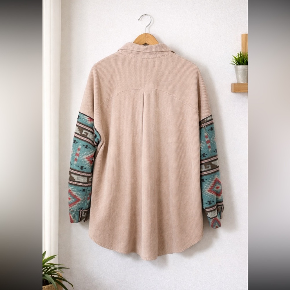 LA MIEL Aztec Button Down Shacket - image 3